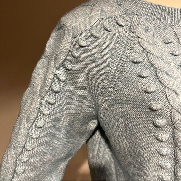 Loft long sleeve knit sweater pale baby blue - Picture 4 of 12